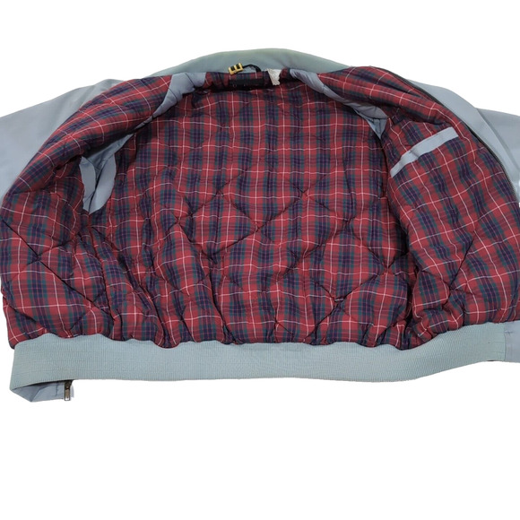 VTG WC Outerwear Jacket Mens Size XL Solid Gray Red Plaid Flannel Lined FLAWS - Picture 5 of 16